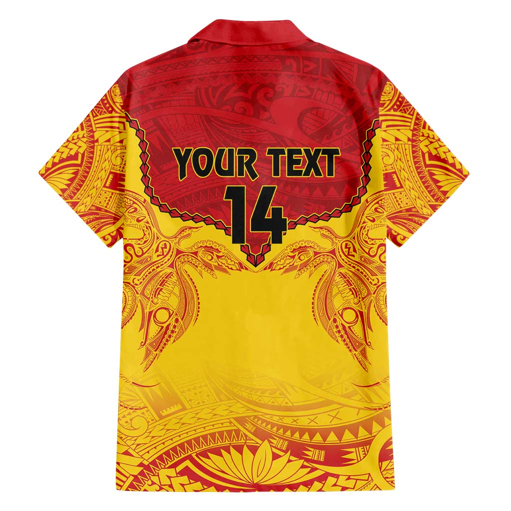 Papua New Guinea Rugby Custom Family Matching Summer Maxi Dress and Hawaiian Shirt Go Kumuls PNG - Polynesian Pattern
