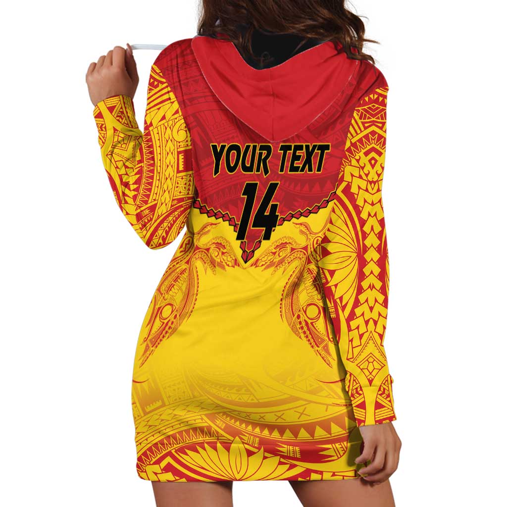 Papua New Guinea Rugby Custom Hoodie Dress Go Kumuls PNG - Polynesian Pattern