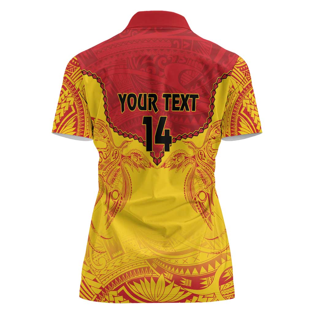 Papua New Guinea Rugby Custom Women Polo Shirt Go Kumuls PNG - Polynesian Pattern