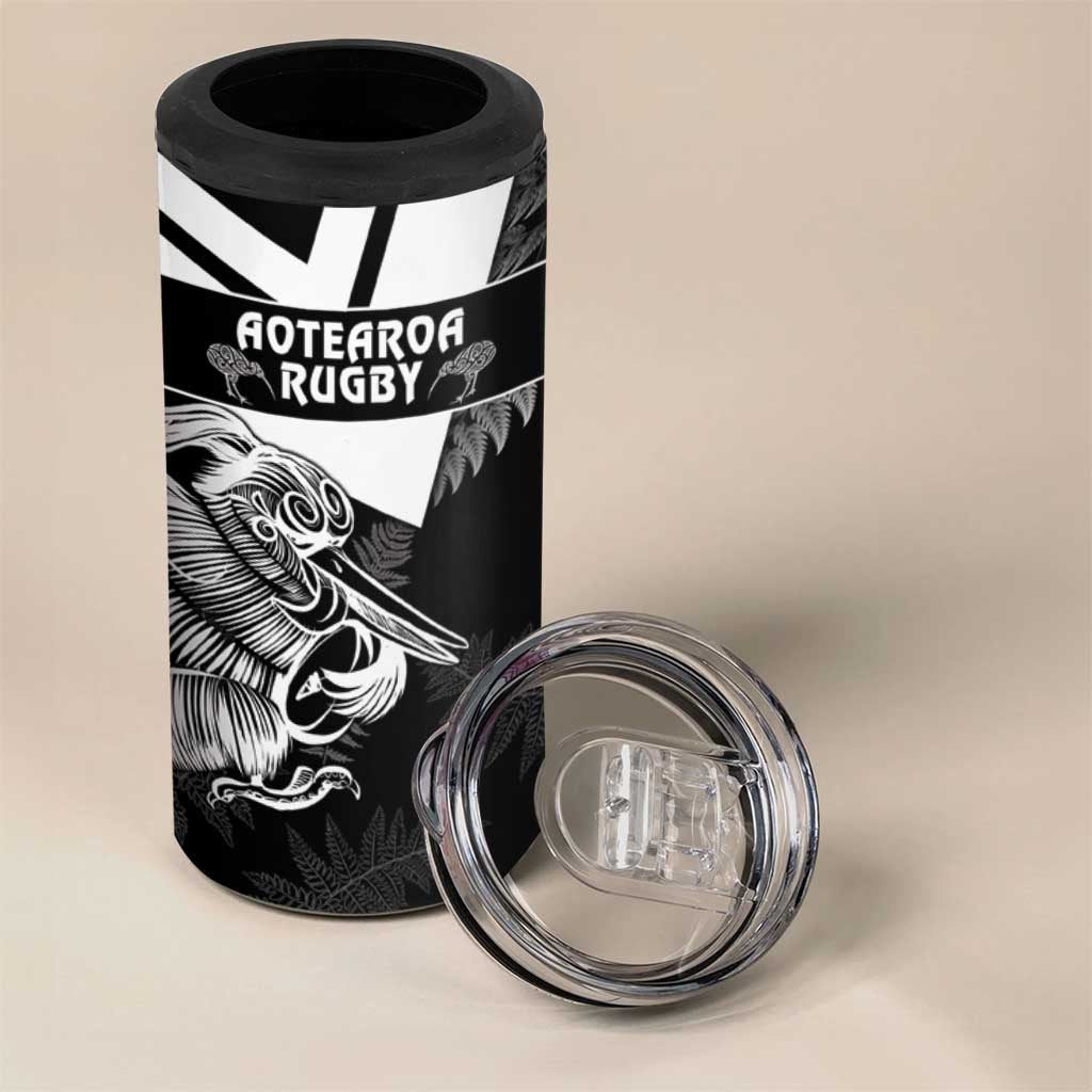 Custom Aotearoa Silver Fern Rugby 4 in 1 Can Cooler Tumbler 2024 Go Kiwi