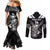 Aotearoa Silver Fern Rugby Custom Couples Matching Mermaid Dress and Long Sleeve Button Shirt 2024 Go Kiwi