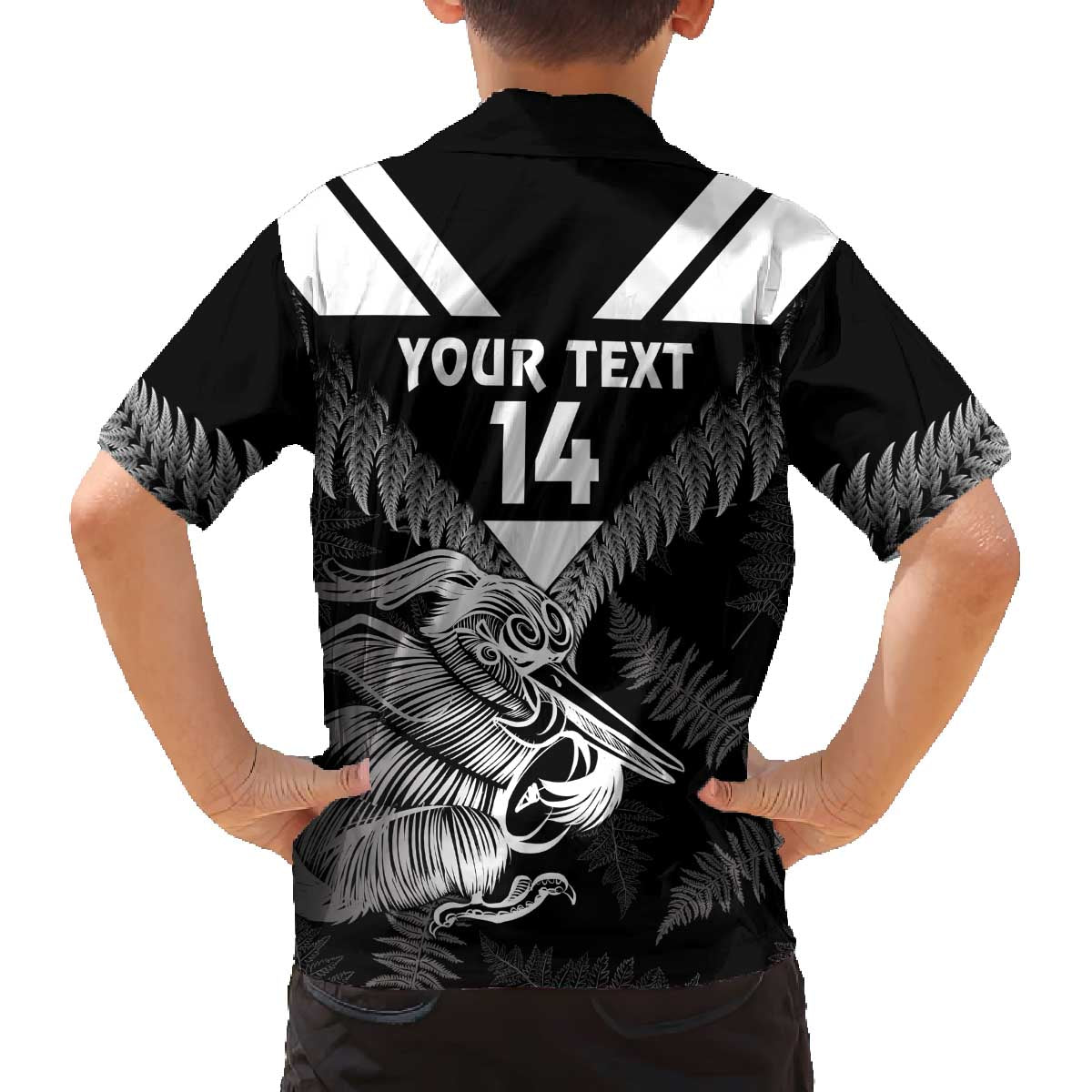 Aotearoa Silver Fern Rugby Custom Family Matching Off The Shoulder Long Sleeve Dress and Hawaiian Shirt 2024 Go Kiwi LT14 - Polynesian Pride