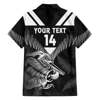 Aotearoa Silver Fern Rugby Custom Family Matching Off The Shoulder Long Sleeve Dress and Hawaiian Shirt 2024 Go Kiwi LT14 - Polynesian Pride