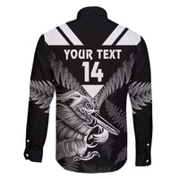 Aotearoa Silver Fern Rugby Custom Family Matching Off The Shoulder Long Sleeve Dress and Hawaiian Shirt 2024 Go Kiwi LT14 - Polynesian Pride