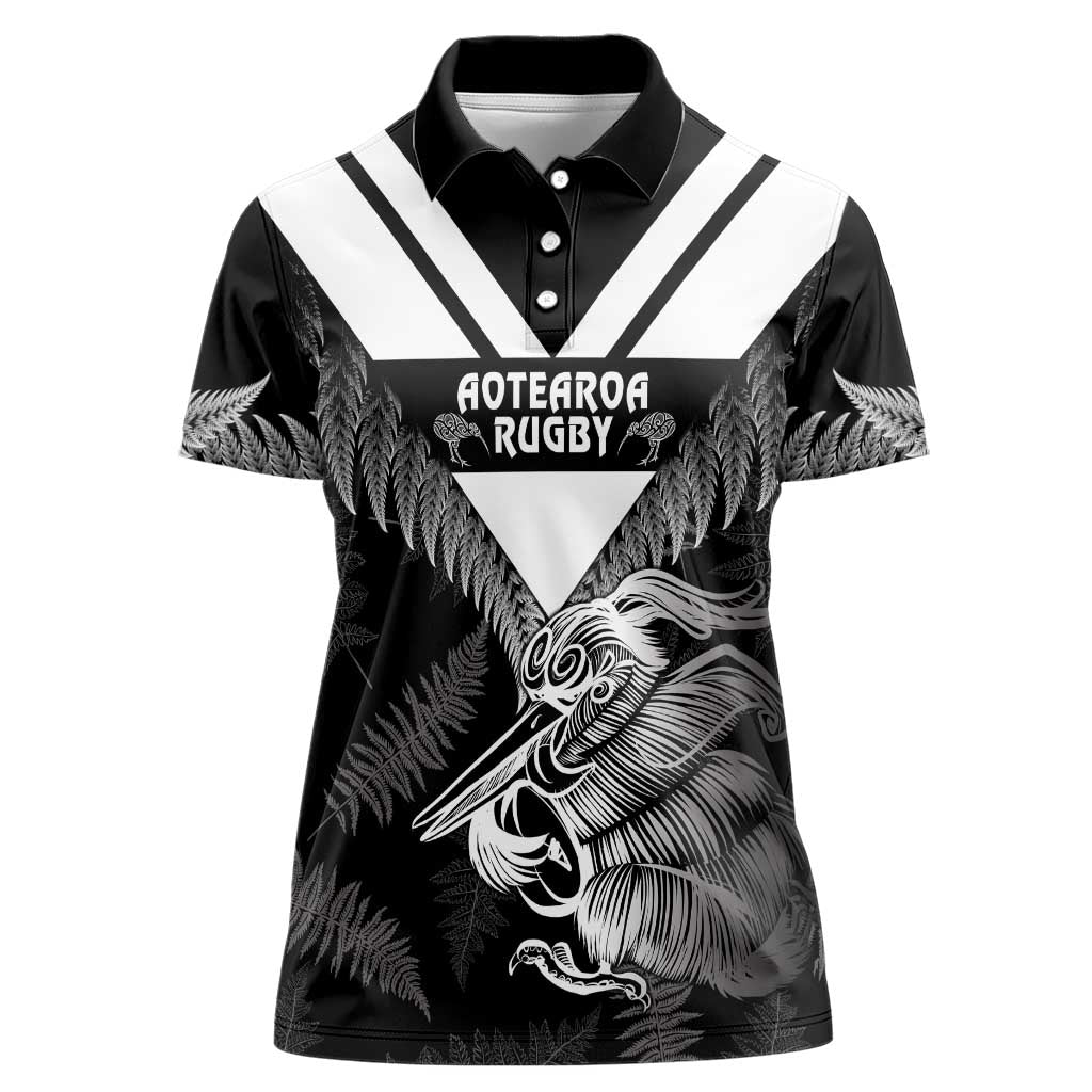 Aotearoa Silver Fern Rugby Custom Women Polo Shirt 2024 Go Kiwi