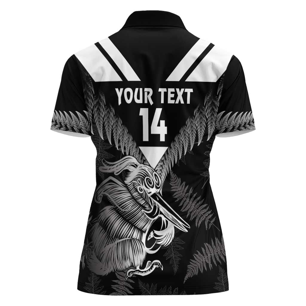 Aotearoa Silver Fern Rugby Custom Women Polo Shirt 2024 Go Kiwi