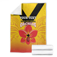 Orchids PNG Rugby Custom Blanket Go Champions Papua New Guinea