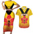 Orchids PNG Rugby Custom Couples Matching Short Sleeve Bodycon Dress and Hawaiian Shirt Go Champions Papua New Guinea