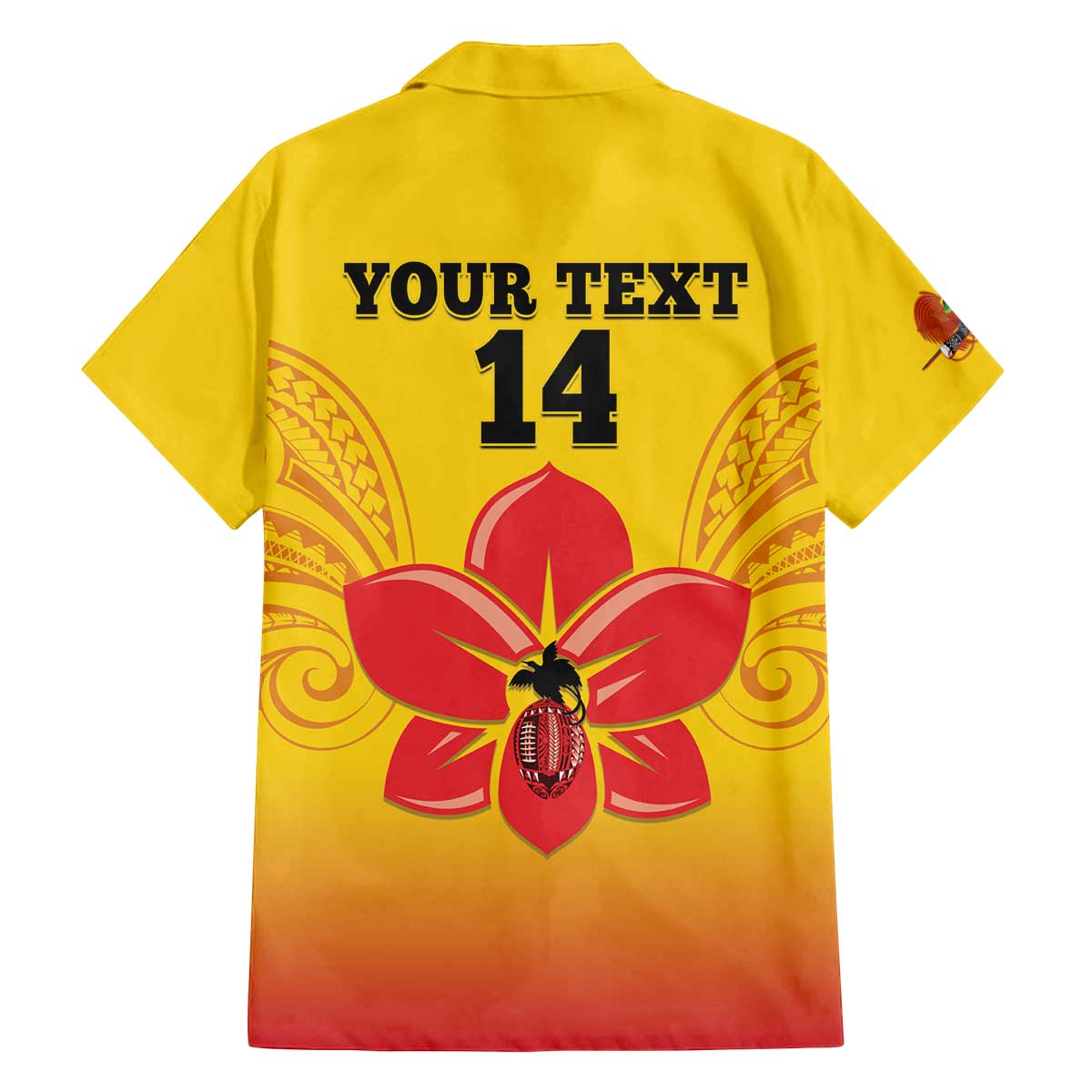 Orchids PNG Rugby Custom Family Matching Off The Shoulder Long Sleeve Dress and Hawaiian Shirt Go Champions Papua New Guinea LT14 - Polynesian Pride