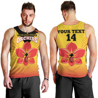 Orchids PNG Rugby Custom Men Tank Top Go Champions Papua New Guinea