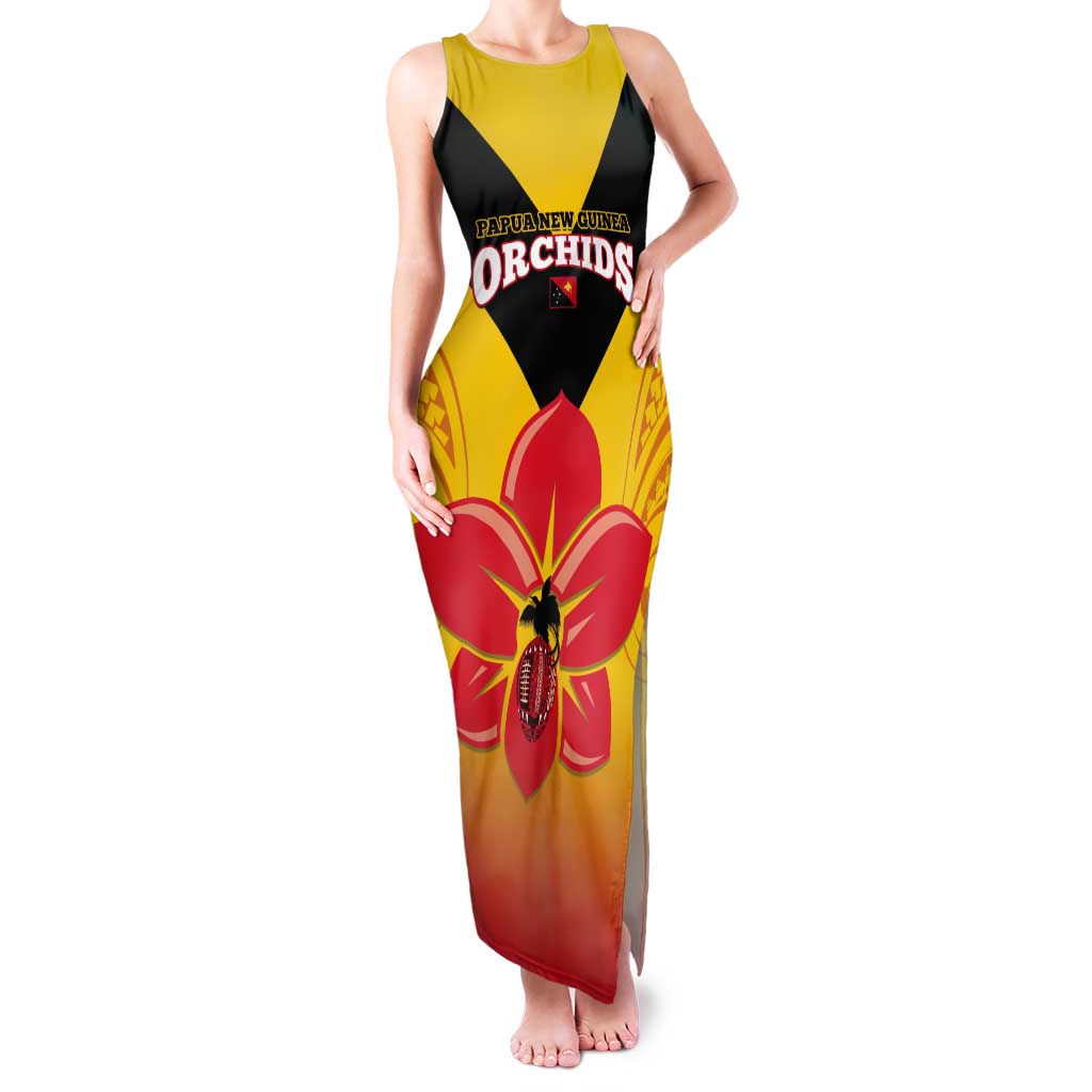 Orchids PNG Rugby Custom Tank Maxi Dress Go Champions Papua New Guinea