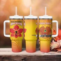 Custom Orchids PNG Rugby Tumbler With Handle Go Champions Papua New Guinea