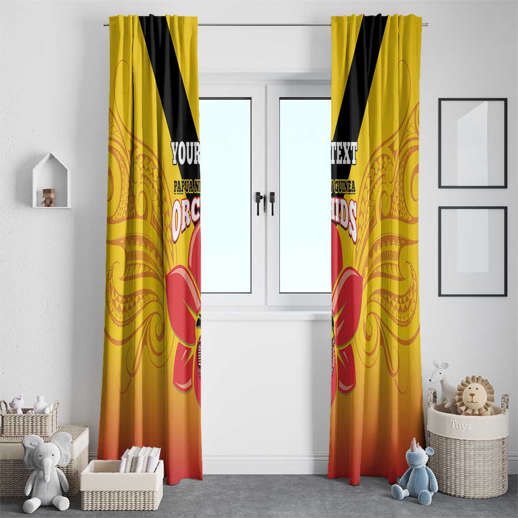 Orchids PNG Rugby Custom Window Curtain Go Champions Papua New Guinea