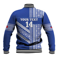 Fetu Samoa Rugby Custom Baseball Jacket Siapo Pattern - Sporty Style