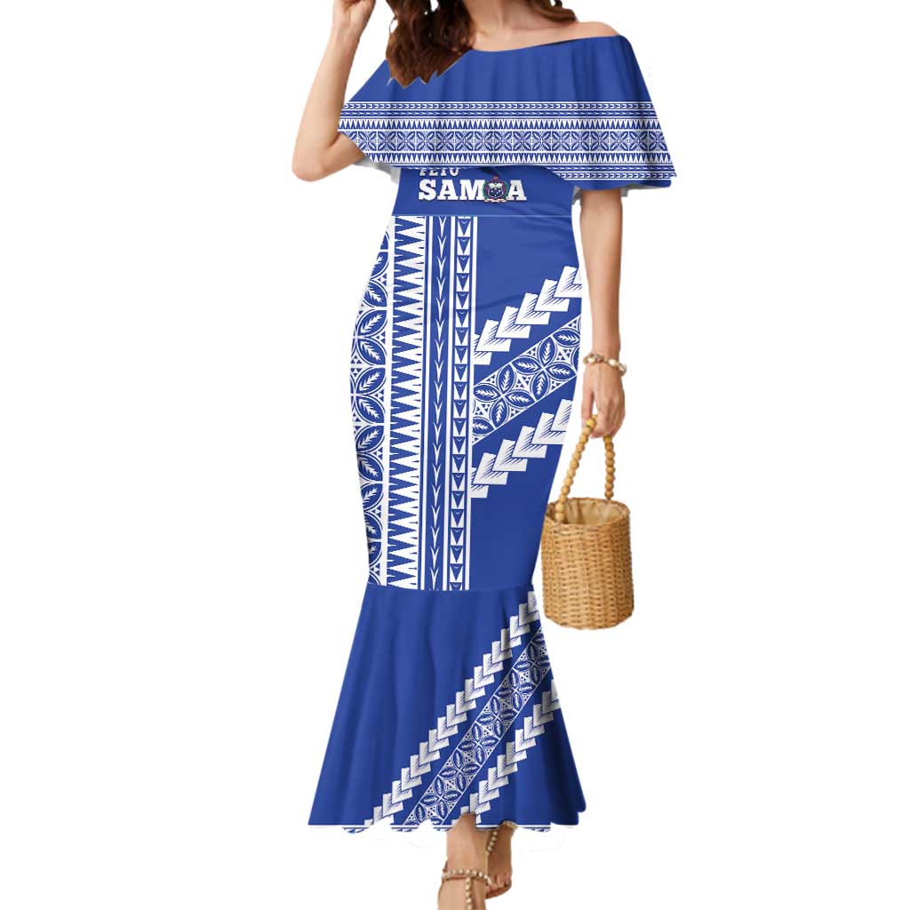 Fetu Samoa Rugby Custom Mermaid Dress Siapo Pattern - Sporty Style