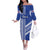 Fetu Samoa Rugby Custom Off The Shoulder Long Sleeve Dress Siapo Pattern - Sporty Style