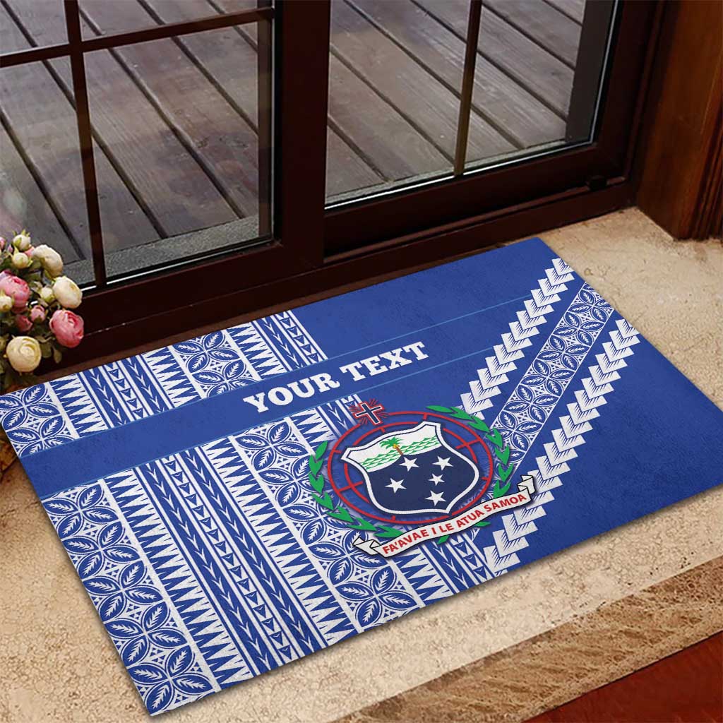 Fetu Samoa Rugby Custom Rubber Doormat Siapo Pattern - Sporty Style