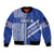 Fetu Samoa Rugby Custom Sleeve Zip Bomber Jacket Siapo Pattern - Sporty Style