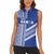 Fetu Samoa Rugby Custom Women Sleeveless Polo Shirt Siapo Pattern - Sporty Style