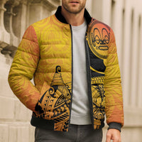 Marquesas Islands Bomber Puffer Jacket Marquesan Matatiki Fish Hook Patutiki - Polynesian Pride