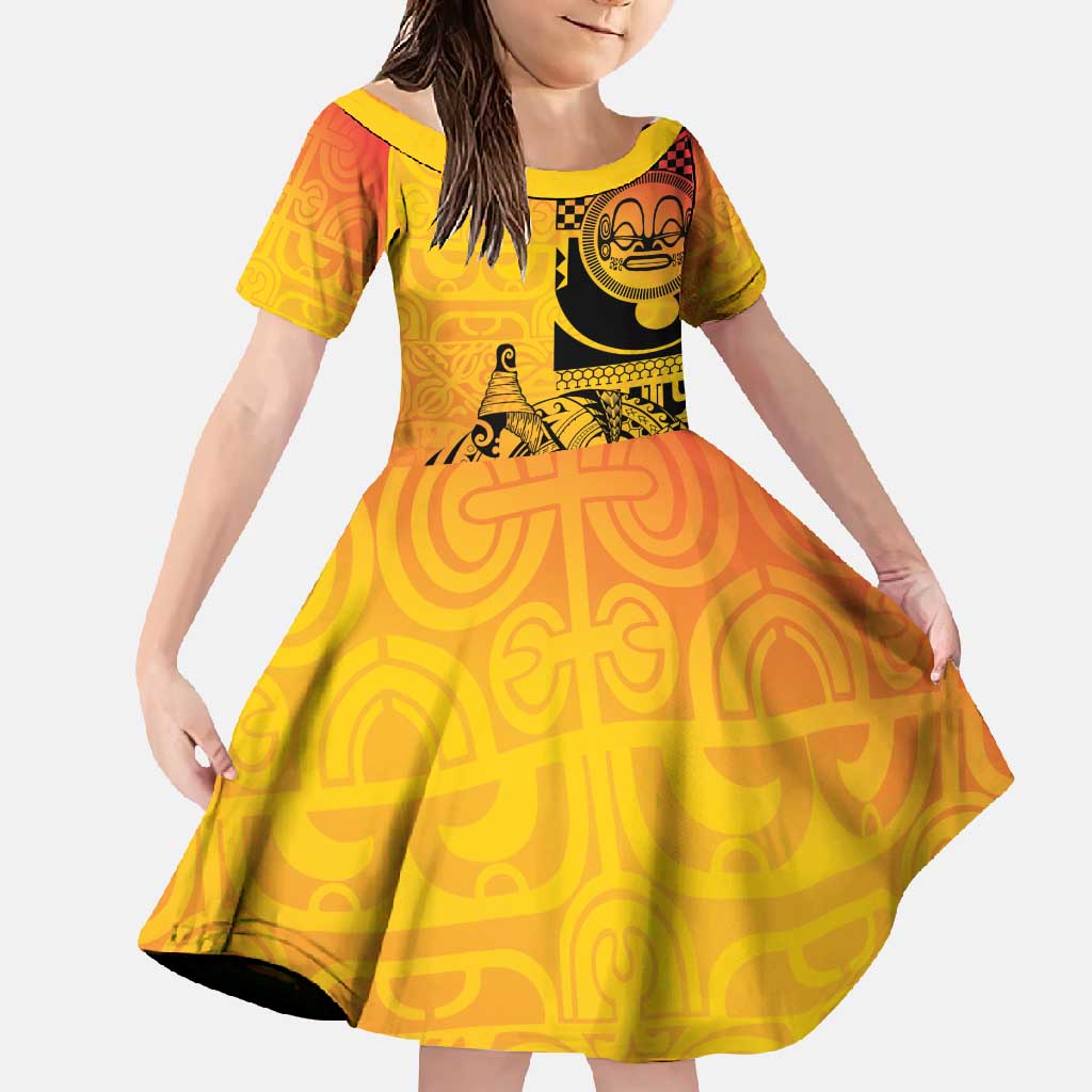 Marquesas Islands Family Matching Mermaid Dress and Hawaiian Shirt Marquesan Matatiki Fish Hook Patutiki - Polynesian Pride