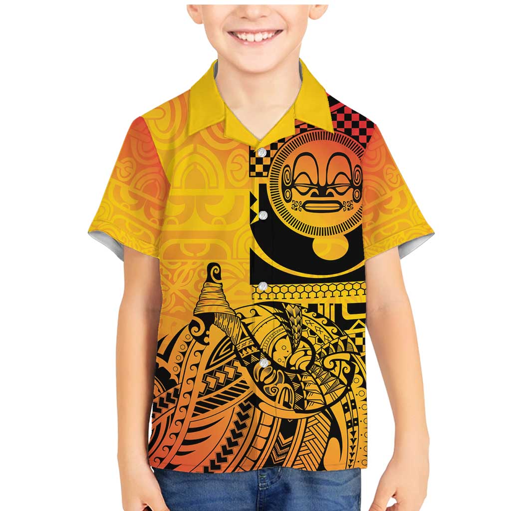 Marquesas Islands Family Matching Mermaid Dress and Hawaiian Shirt Marquesan Matatiki Fish Hook Patutiki - Polynesian Pride