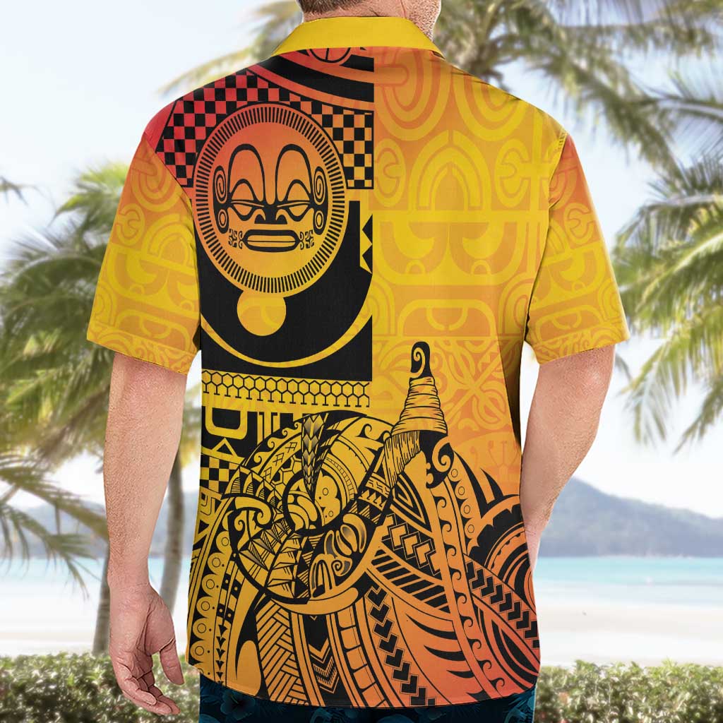 Marquesas Islands Hawaiian Shirt Marquesan Matatiki Fish Hook Patutiki - Polynesian Pride
