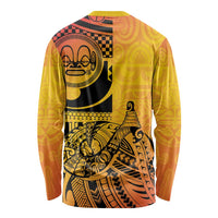 Marquesas Islands Long Sleeve Shirt Marquesan Matatiki Fish Hook Patutiki - Polynesian Pride