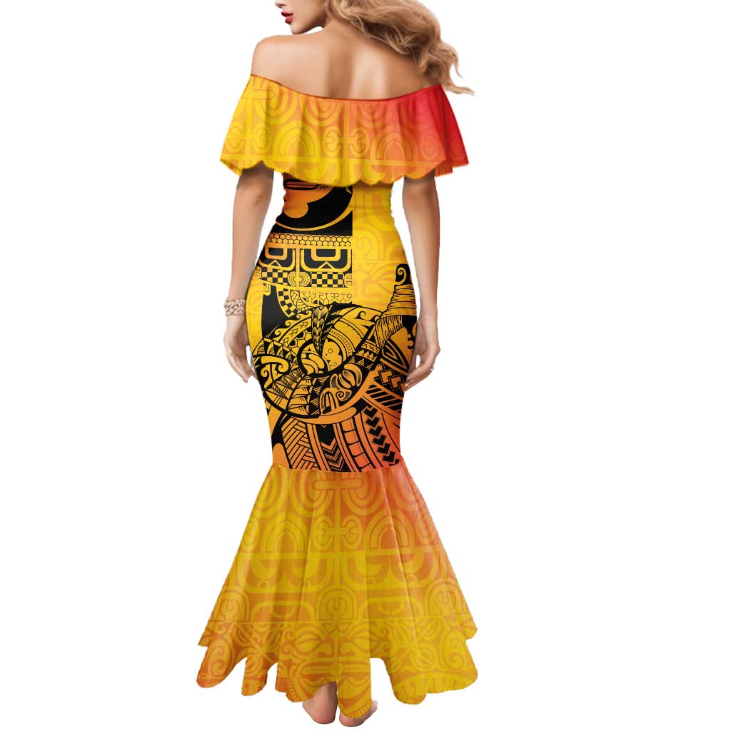 Marquesas Islands Mermaid Dress Marquesan Matatiki Fish Hook Patutiki - Polynesian Pride