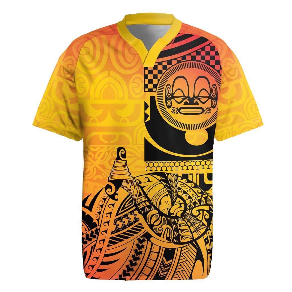Marquesas Islands Rugby Jersey Marquesan Matatiki Fish Hook Patutiki - Polynesian Pride