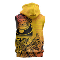 Marquesas Islands Sleeveless Zip Hoodie Marquesan Matatiki Fish Hook Patutiki - Polynesian Pride