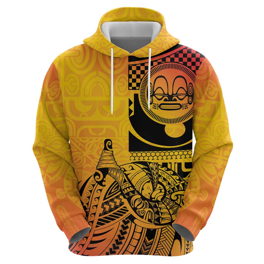 Marquesas Islands Zip Hoodie Marquesan Matatiki Fish Hook Patutiki - Polynesian Pride