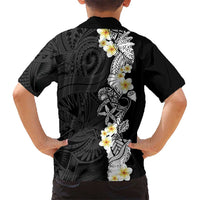 Black Samoa Tattoo Hawaiian Shirt Plumeria Samoan Ocean Tatau Pattern - Polynesian Pride