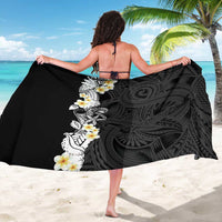 Black Samoa Tattoo Sarong Plumeria Samoan Ocean Tatau Pattern - Polynesian Pride