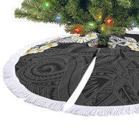 Black Samoa Tattoo Tree Skirt Plumeria Samoan Ocean Tatau Pattern - Polynesian Pride