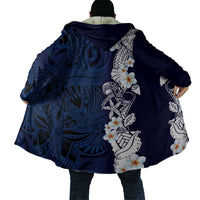 Blue Samoa Tattoo Cloak Plumeria Samoan Ocean Tatau Pattern - Polynesian Pride