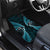 Aotearoa Pounamu Niho Car Mats Silver Fern Mix Maori Pattern - Turquoise