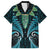 Aotearoa Pounamu Niho Hawaiian Shirt Silver Fern Mix Maori Pattern - Turquoise