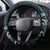 Aotearoa Pounamu Niho Steering Wheel Cover Silver Fern Mix Maori Pattern - Turquoise