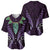 Aotearoa Pounamu Niho Baseball Jersey Silver Fern Mix Maori Pattern - Purple