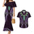 Aotearoa Pounamu Niho Couples Matching Mermaid Dress and Hawaiian Shirt Silver Fern Mix Maori Pattern - Purple