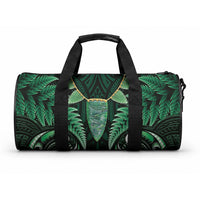 Aotearoa Pounamu Niho Duffle Bag Silver Fern Mix Maori Pattern - Green LT14 One size Green - Polynesian Pride
