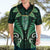 Aotearoa Pounamu Niho Hawaiian Shirt Silver Fern Mix Maori Pattern - Green