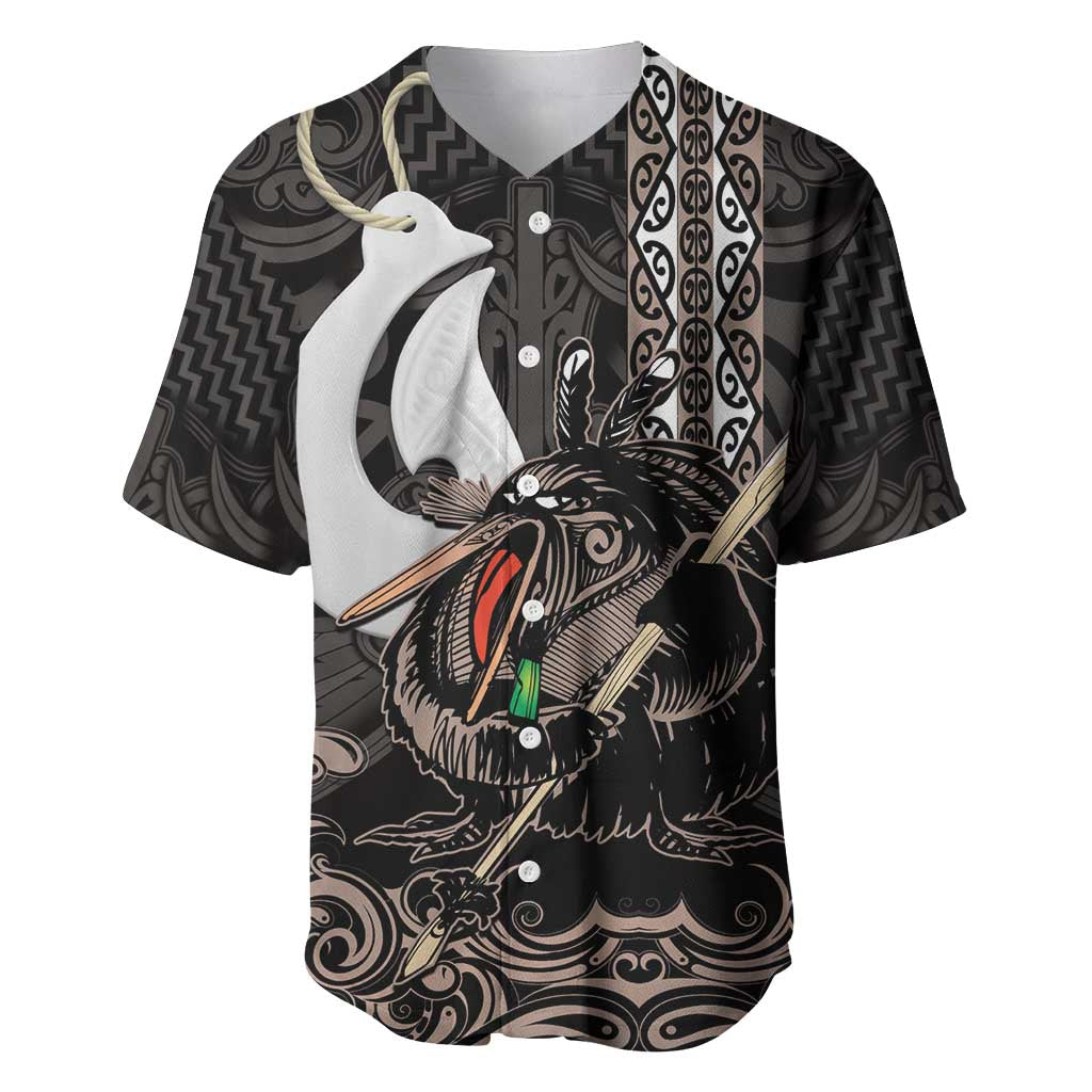 Aotearoa Hei Matau Baseball Jersey Haka Kiwi Mix Maori Mangopare