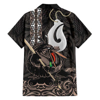 Aotearoa Hei Matau Family Matching Long Sleeve Bodycon Dress and Hawaiian Shirt Haka Kiwi Mix Maori Mangopare LT14 - Polynesian Pride