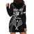 Custom New Zealand Tiki Tennis Hoodie Dress 2024 Aotearoa Tenehi Maori Silver Fern - Black LT14 - Polynesian Pride