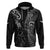 Custom New Zealand Tiki Tennis Zip Hoodie 2024 Aotearoa Tenehi Maori Silver Fern - Black LT14 Pullover Hoodie Black - Polynesian Pride