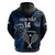 Custom New Zealand Tiki Tennis Hoodie 2024 Aotearoa Tenehi Maori Silver Fern - Blue LT14 - Polynesian Pride