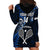 Custom New Zealand Tiki Tennis Hoodie Dress 2024 Aotearoa Tenehi Maori Silver Fern - Blue LT14 - Polynesian Pride