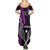 New Zealand Tiki Tennis Summer Maxi Dress 2024 Aotearoa Tenehi Maori Silver Fern - Purple LT14 - Polynesian Pride